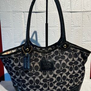Coach Signature Denim Bleecker Tote